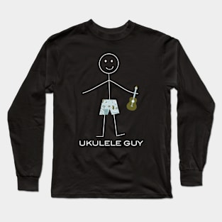 Funny Mens Ukulele Guy Long Sleeve T-Shirt